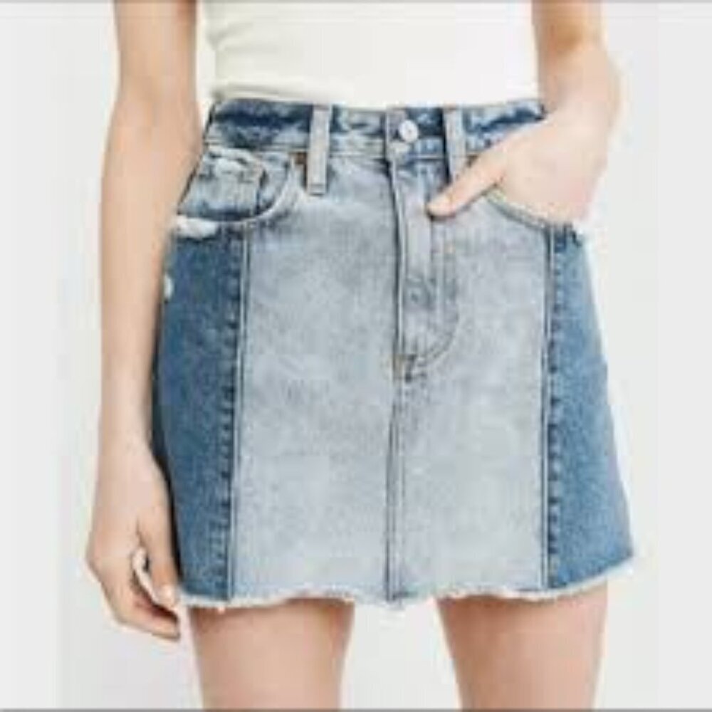 Pacsun two-tone denim paneled  skirt